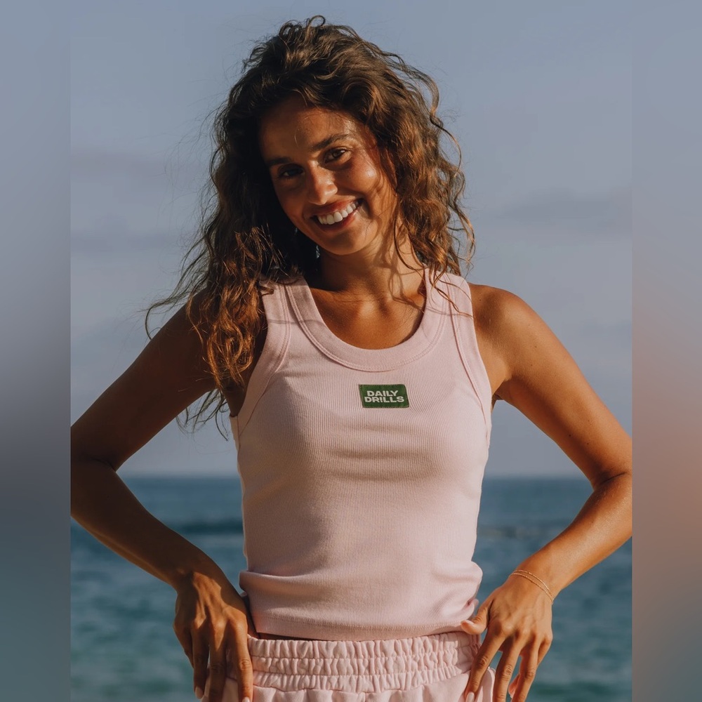 Daily Drills - Logo Ribbed Tank - Cupid